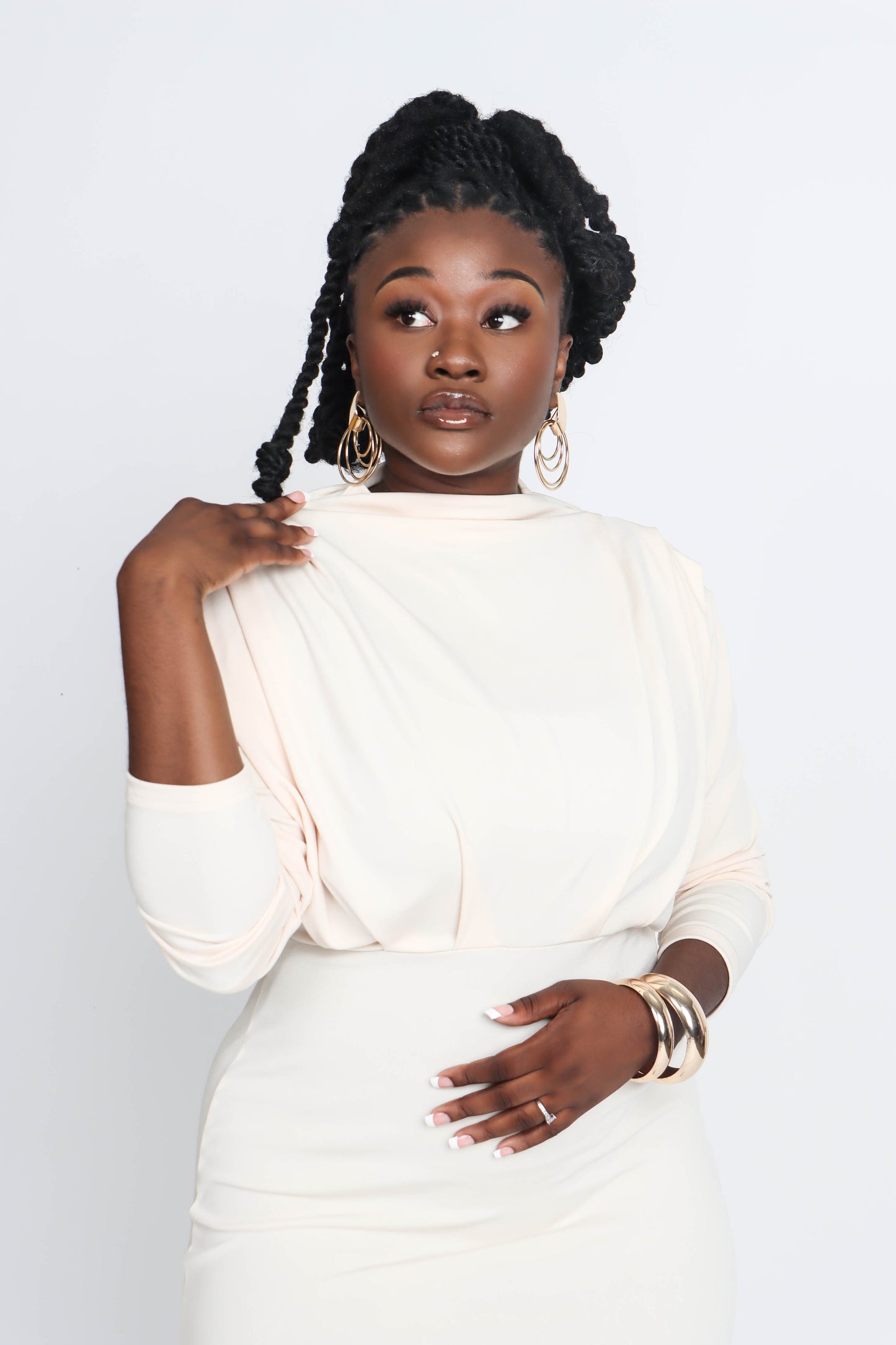 Elegant Crew Neck Dress